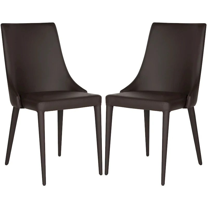 SAFAVIEH Socorro Mid-Century Modern White Dining Chair (Set of 2) - 23.6 x 19.6 x 35.5 - 24Wx20Dx36H