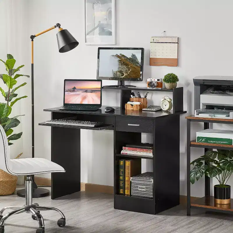 Yaheetech Home Office Wood Computer Desk with Storage Drawers
