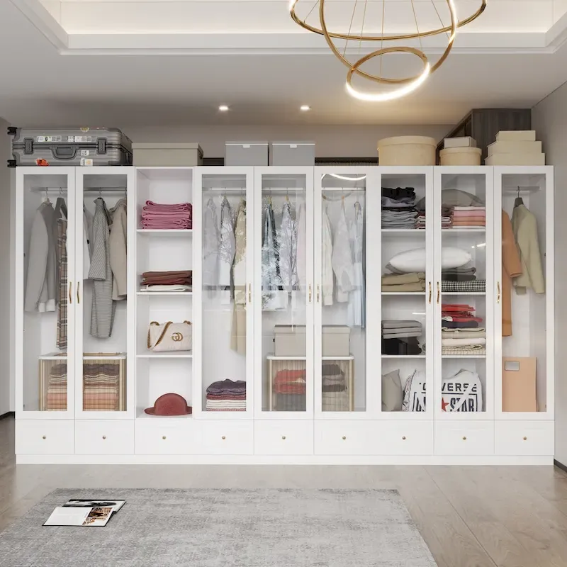 Multi-Unit Wardrobe Versatile Storage Solutions Armoires Cabinet White